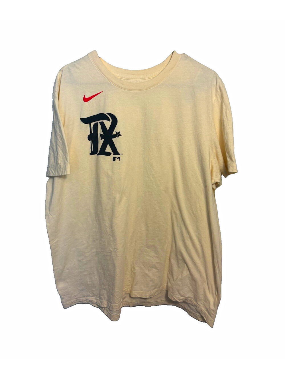 Texas Rangers Nike Tee #53 Adolis Garcia XXL Cream MLB Player Shirt